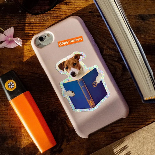 Reading Dog Sticker