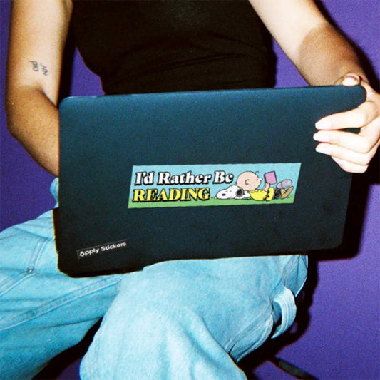 Rather Be Reading Snoopy Sticker