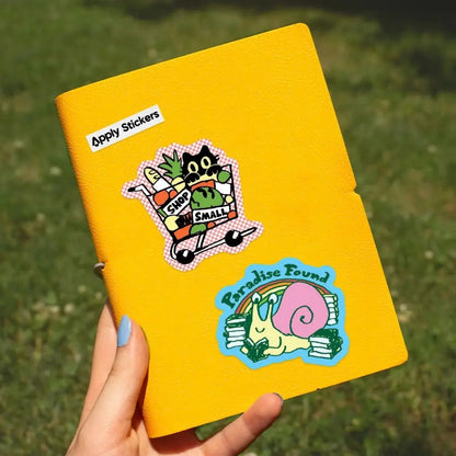 Paradise Found Reading Snail Sticker