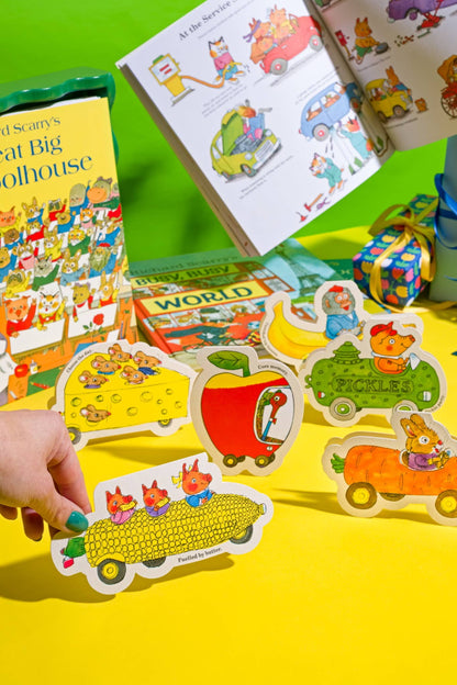 Pickle Pig Car Richard Scarry Die-cut Card