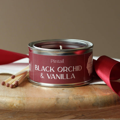 Black Orchid & Vanilla Candle in Paint Pot Tin