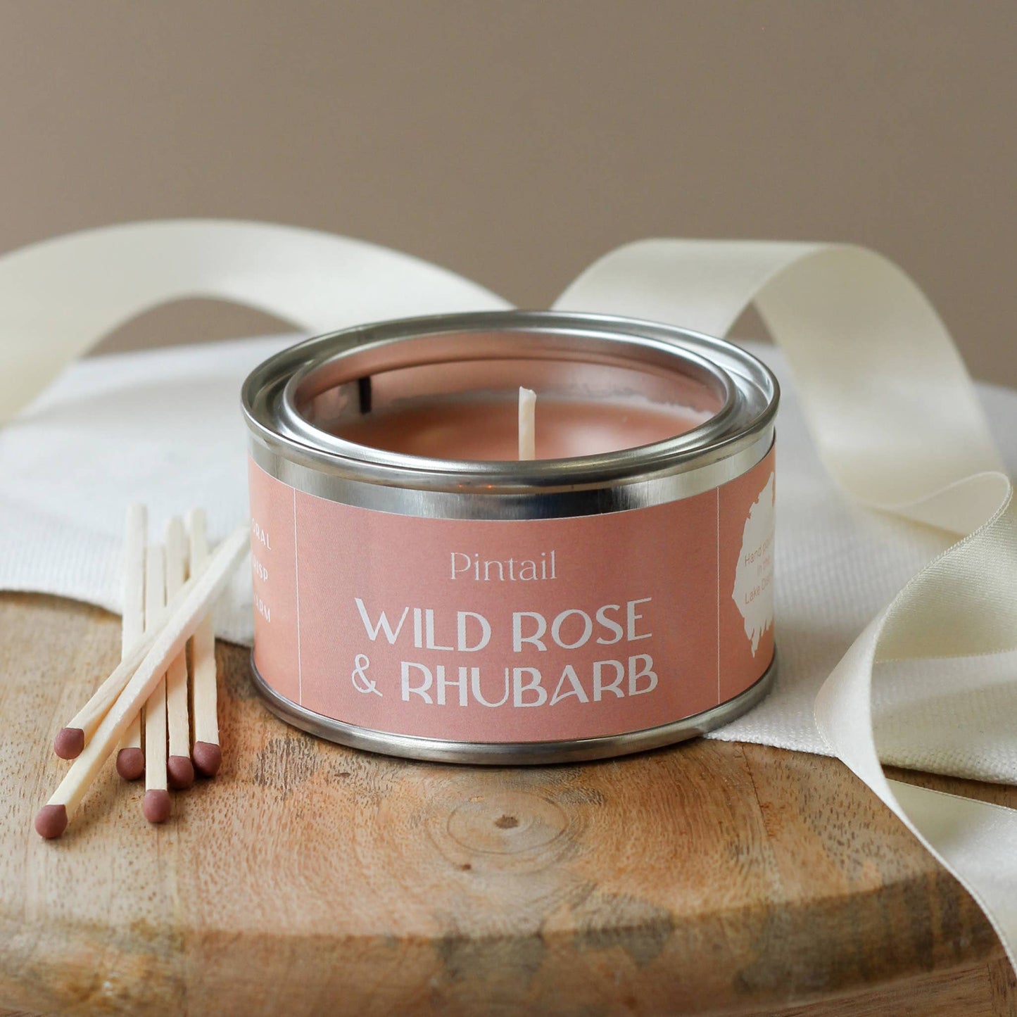 Wild Rose & Rhubarb Candle in Paint Pot Tin