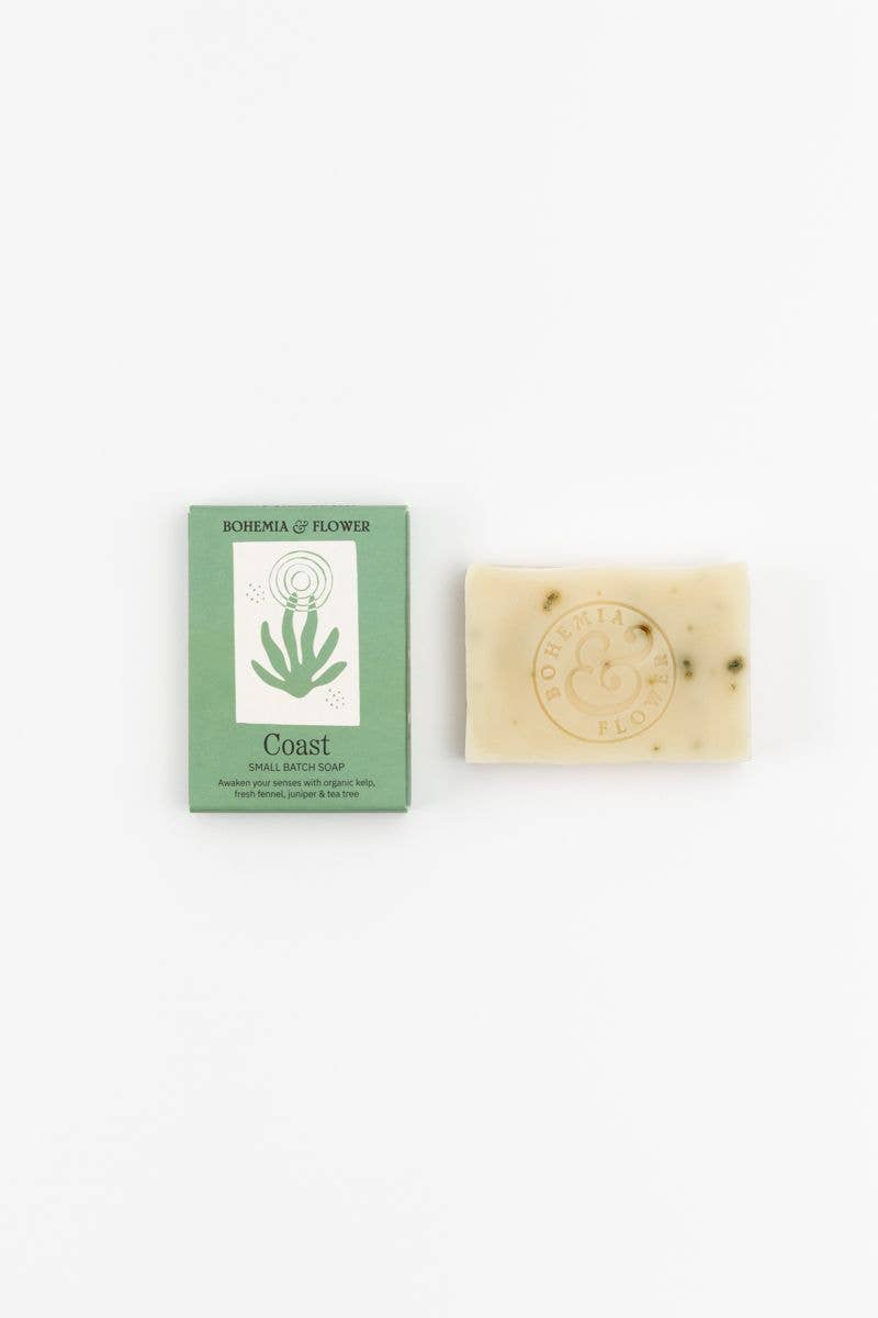 Handmade tea tree soap bar with botanical ingredients