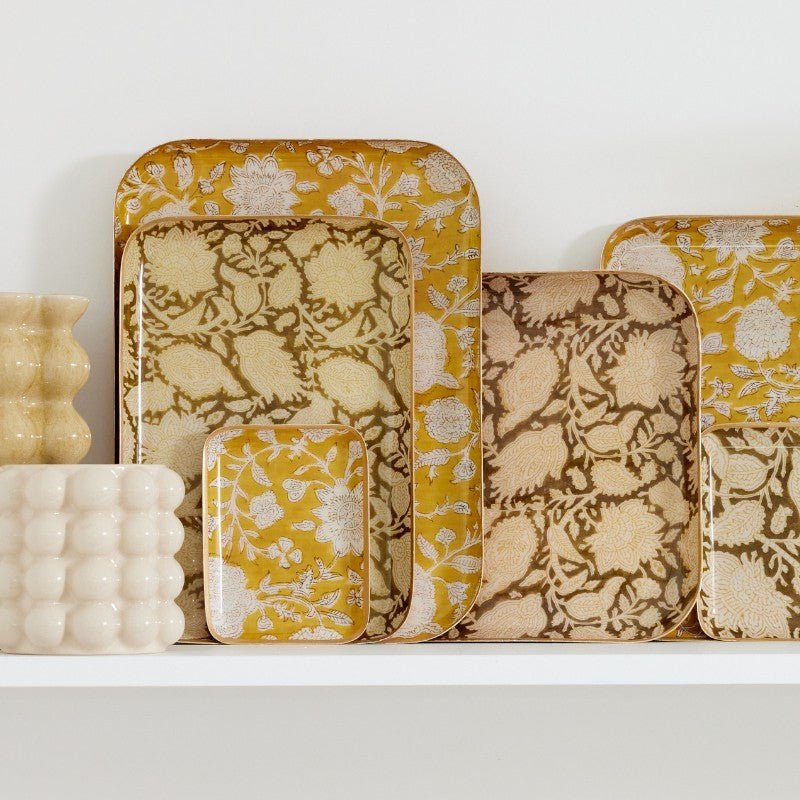 Bonheur du Jour Enamel Tray - Chandra Khaki - Tray - Subject to Change