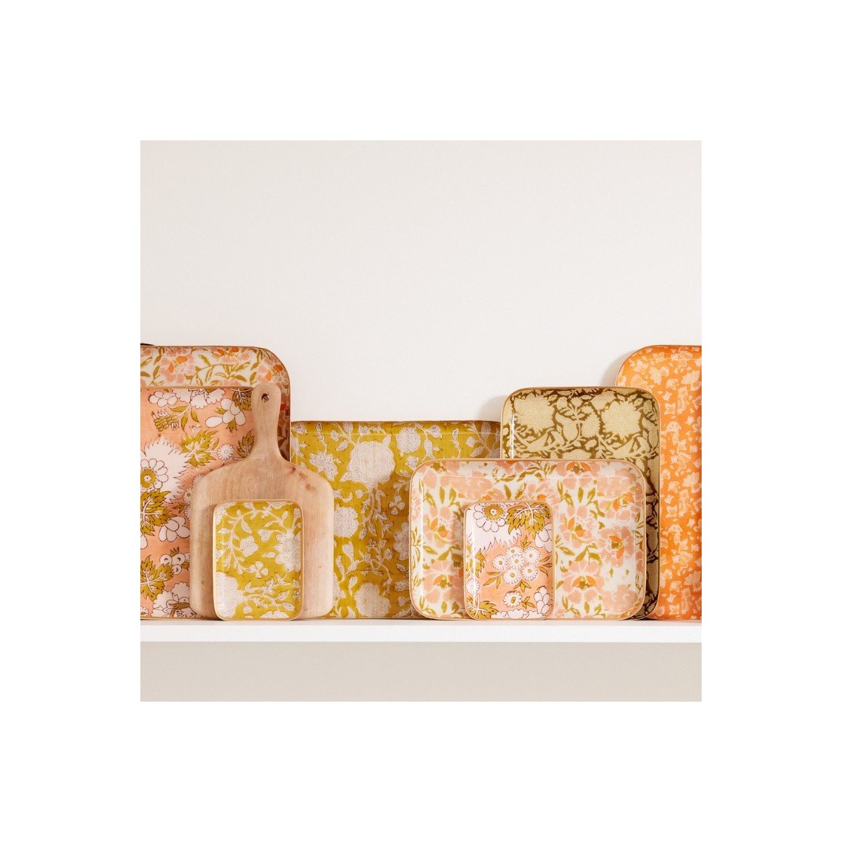 Bonheur du Jour Enamel Tray - Chandra Khaki - Tray - Subject to Change