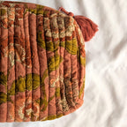 Bonheur du Jour Quilted Toiletry Pouch – Guapao Rosewood - Toiletry Pouch - Subject to Change