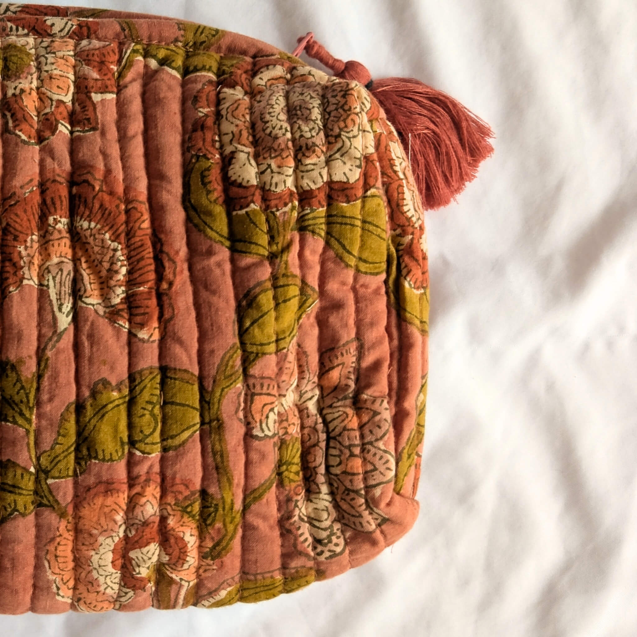 Bonheur du Jour Quilted Toiletry Pouch – Guapao Rosewood - Toiletry Pouch - Subject to Change