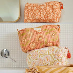 Bonheur du Jour Quilted Toiletry Pouch – Guapao Rosewood - Toiletry Pouch - Subject to Change