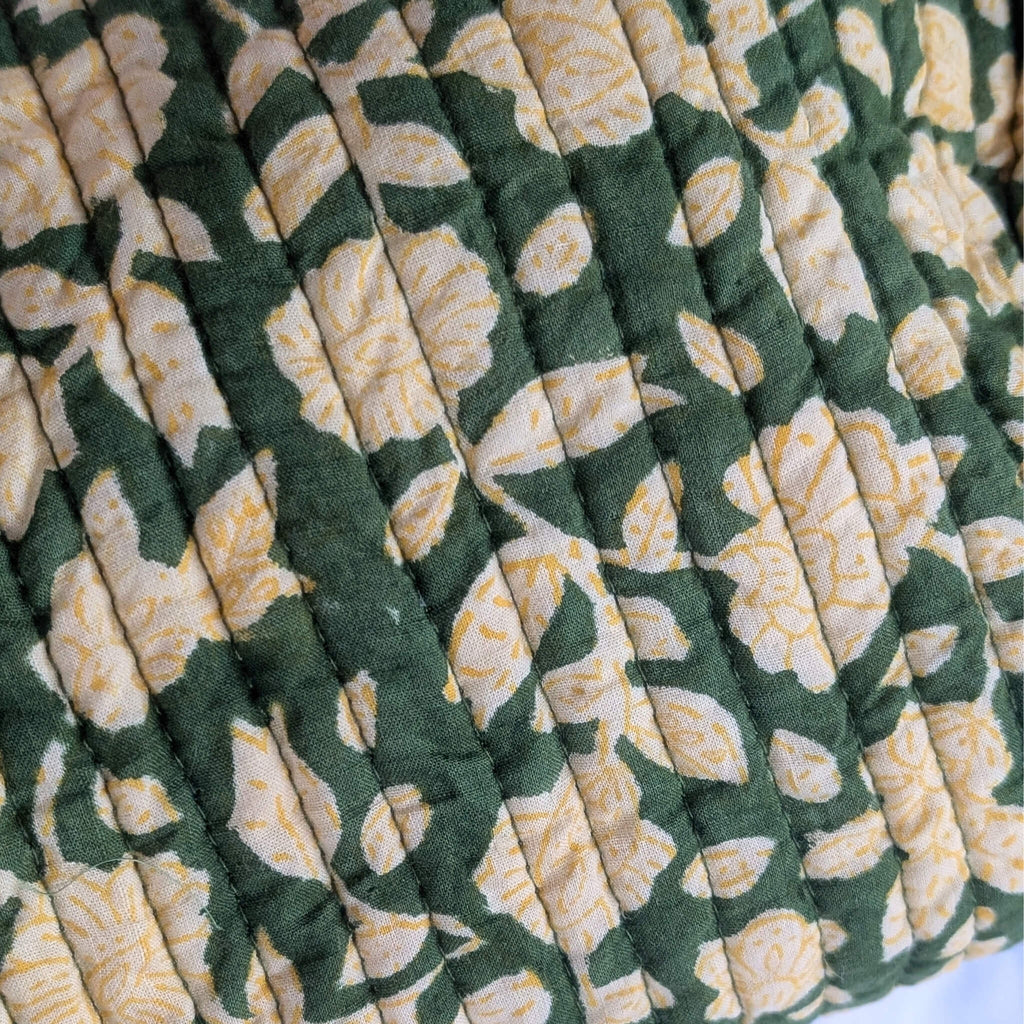 Bonheur du Jour Quilted Toiletry Pouch – Jaya Green - Toiletry Pouch - Subject to Change