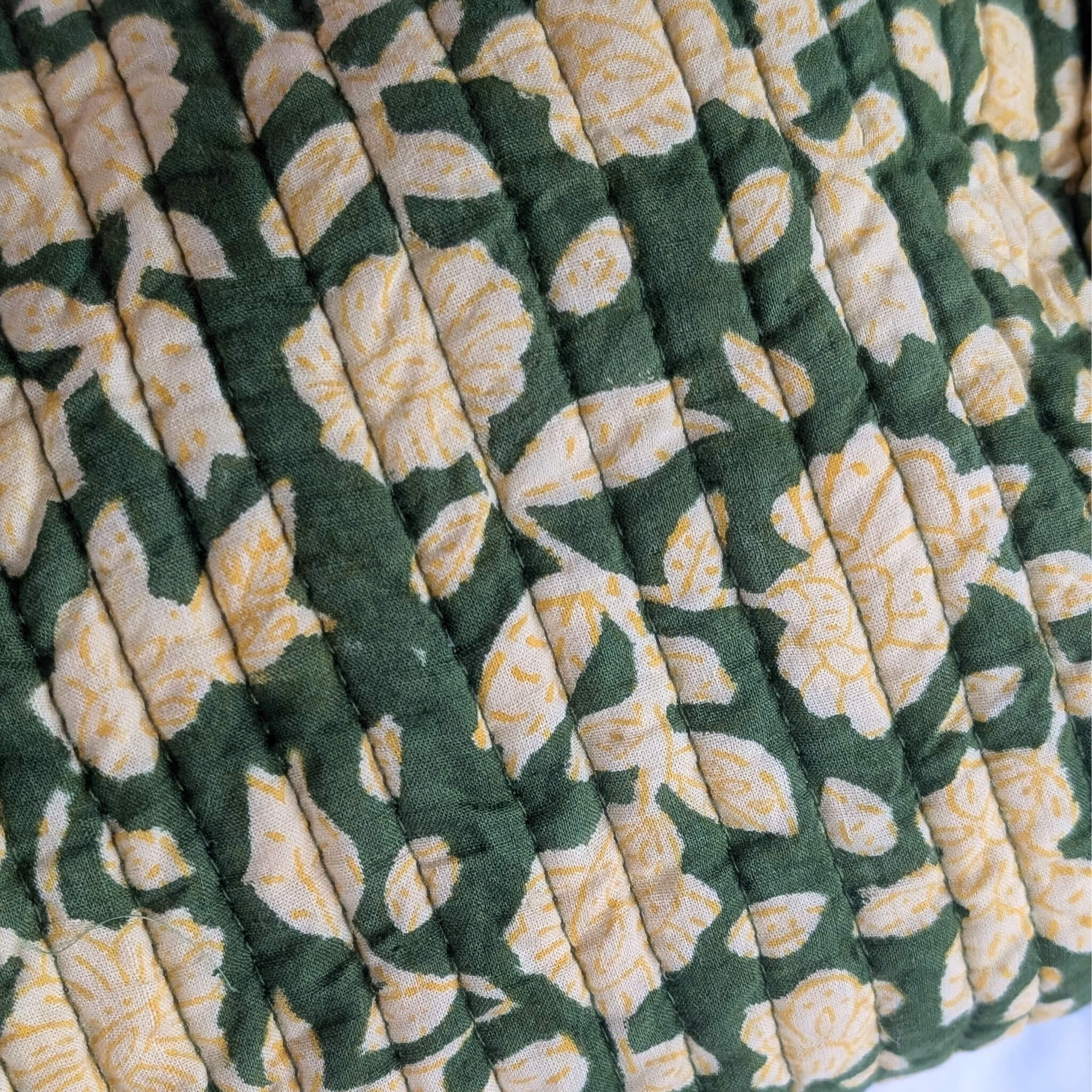 Bonheur du Jour Quilted Toiletry Pouch – Jaya Green - Toiletry Pouch - Subject to Change