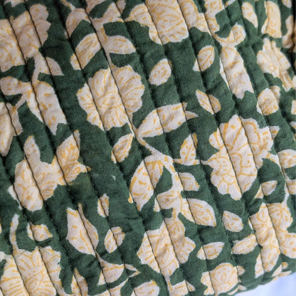 Bonheur du Jour Quilted Toiletry Pouch – Jaya Green - Toiletry Pouch - Subject to Change