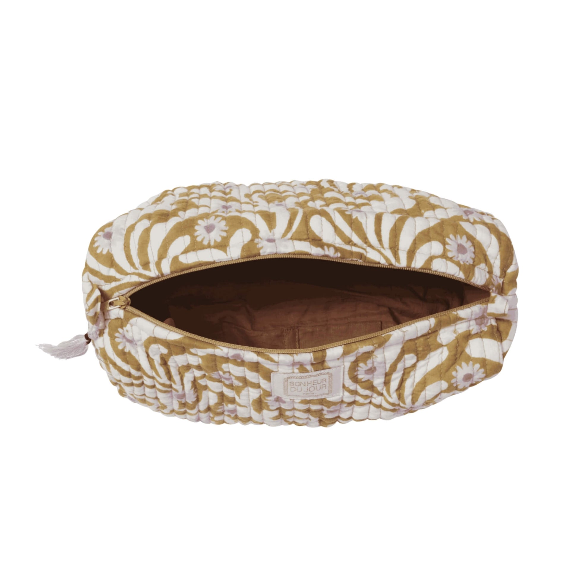 Bonheur du Jour Quilted Toiletry Pouch – Poppy Olive - Toiletry Pouch - Subject to Change