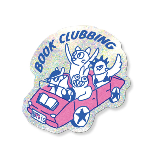 Book Clubbing Sticker