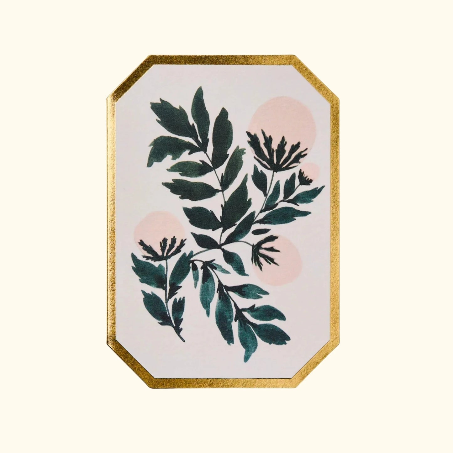 Peonies botanical A7 greeting card