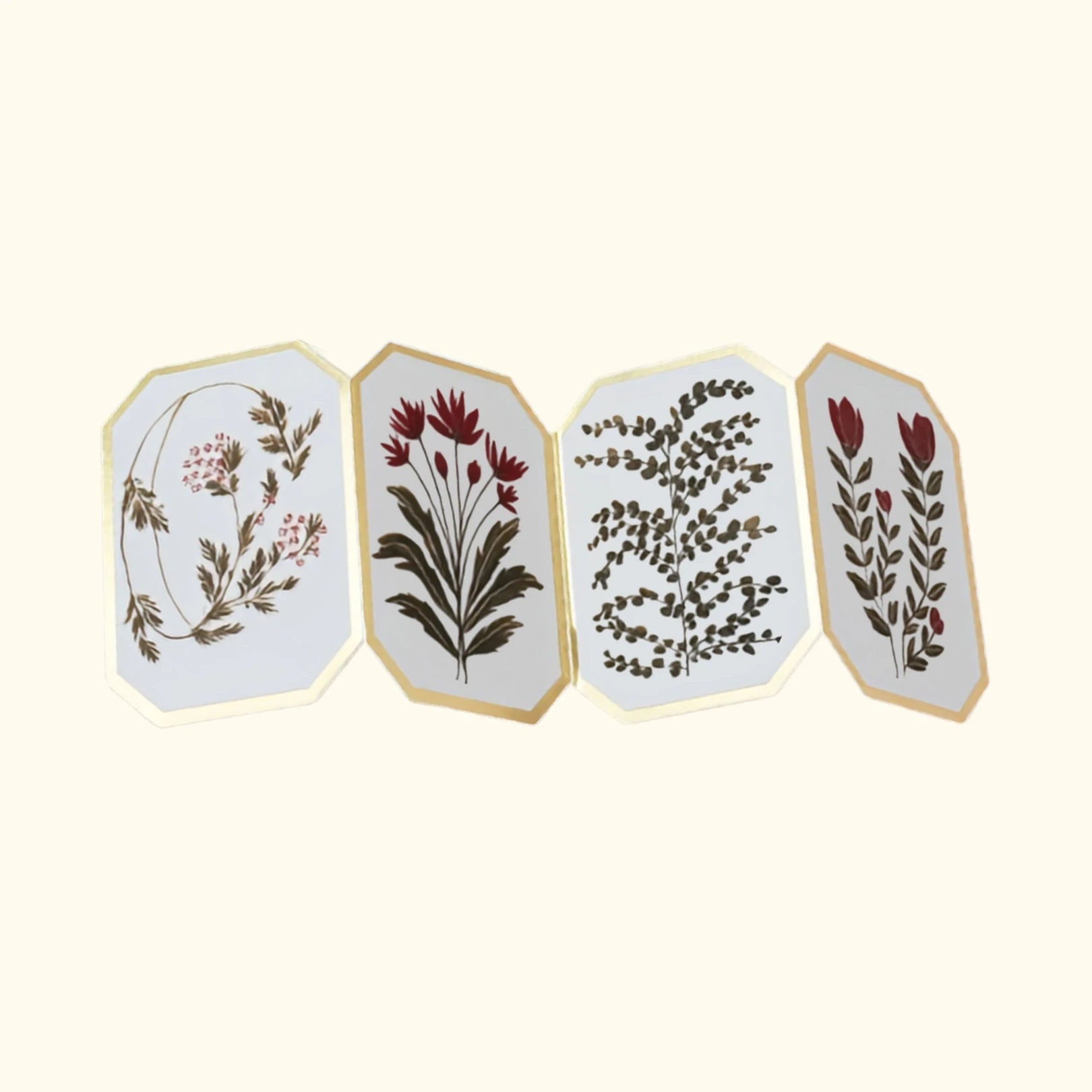 Botanical concertina card