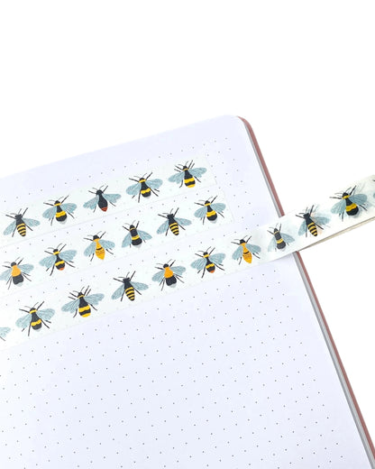 British bees washi tape – illustrated nature design
