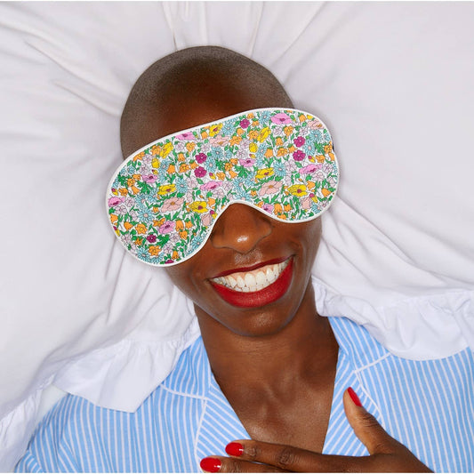 Bundle - Liberty Fabric Mini Hot Water Bottle & Eye Mask in Poppy Forest - Hot Water Bottle - Subject to Change