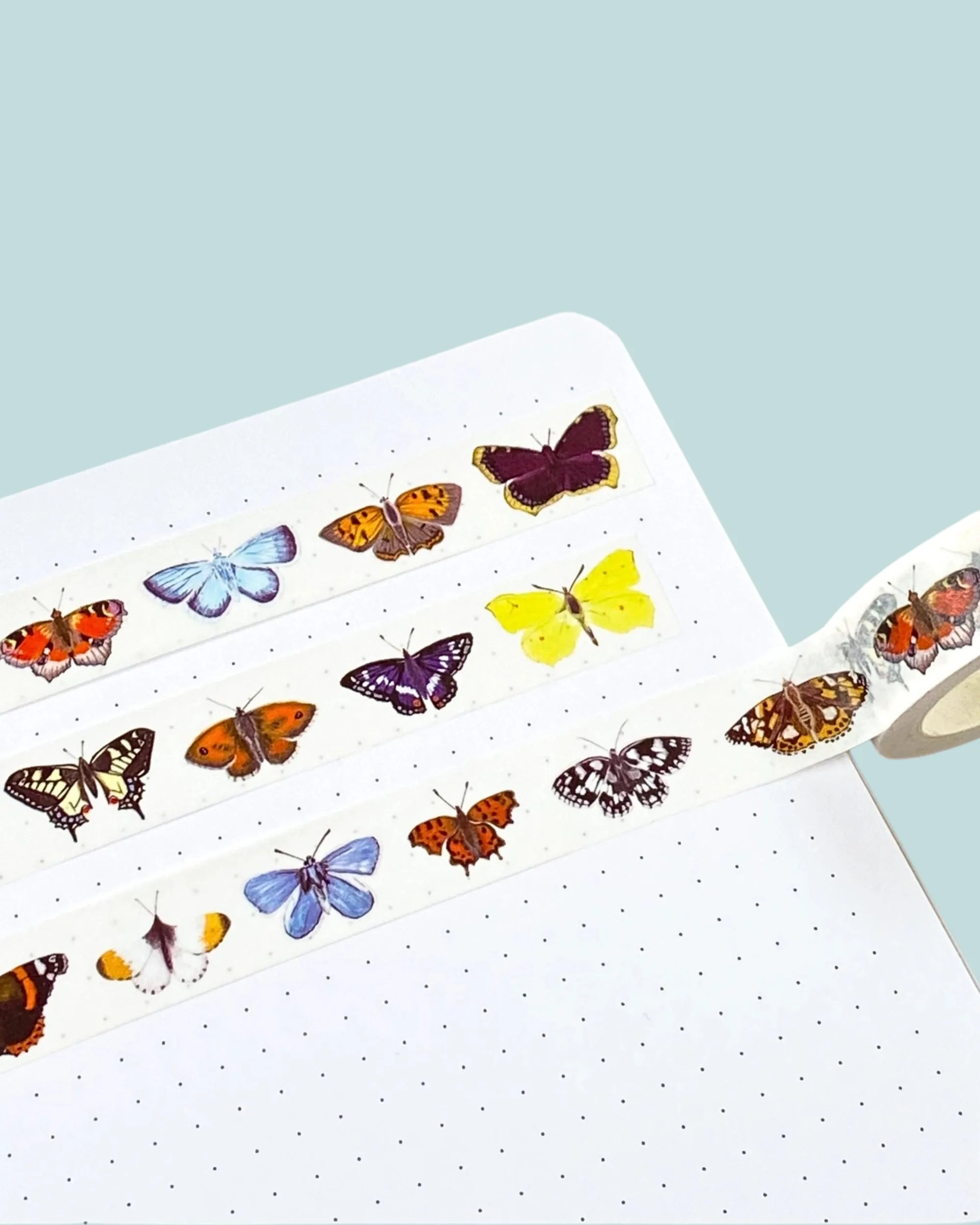 washi tape with british butterflies design 