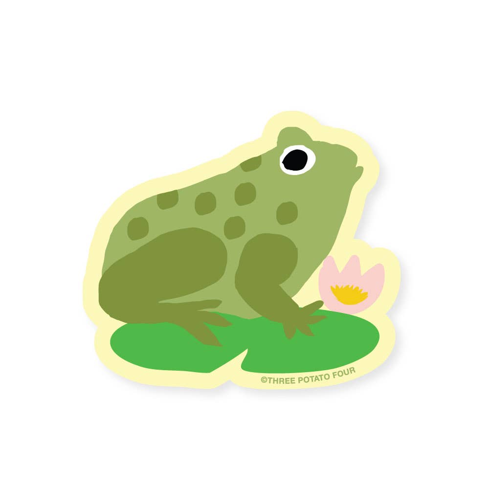 Frog Lilypad Vinyl Sticker