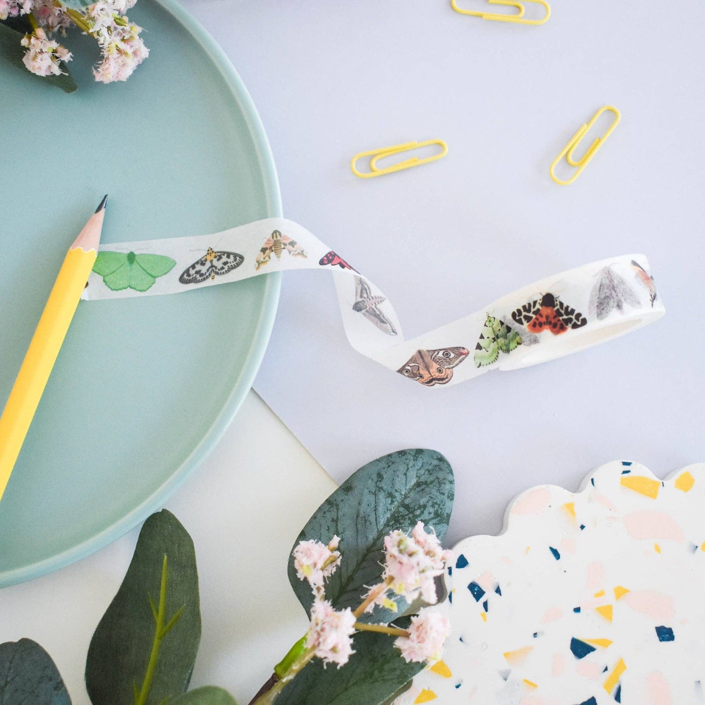 moth pattern washi tape