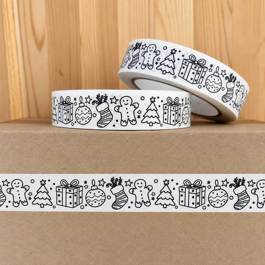 Christmas Festive Printed Paper Tape