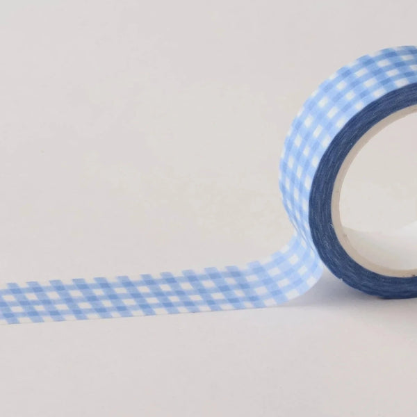 Blue Gingham Washi Tape