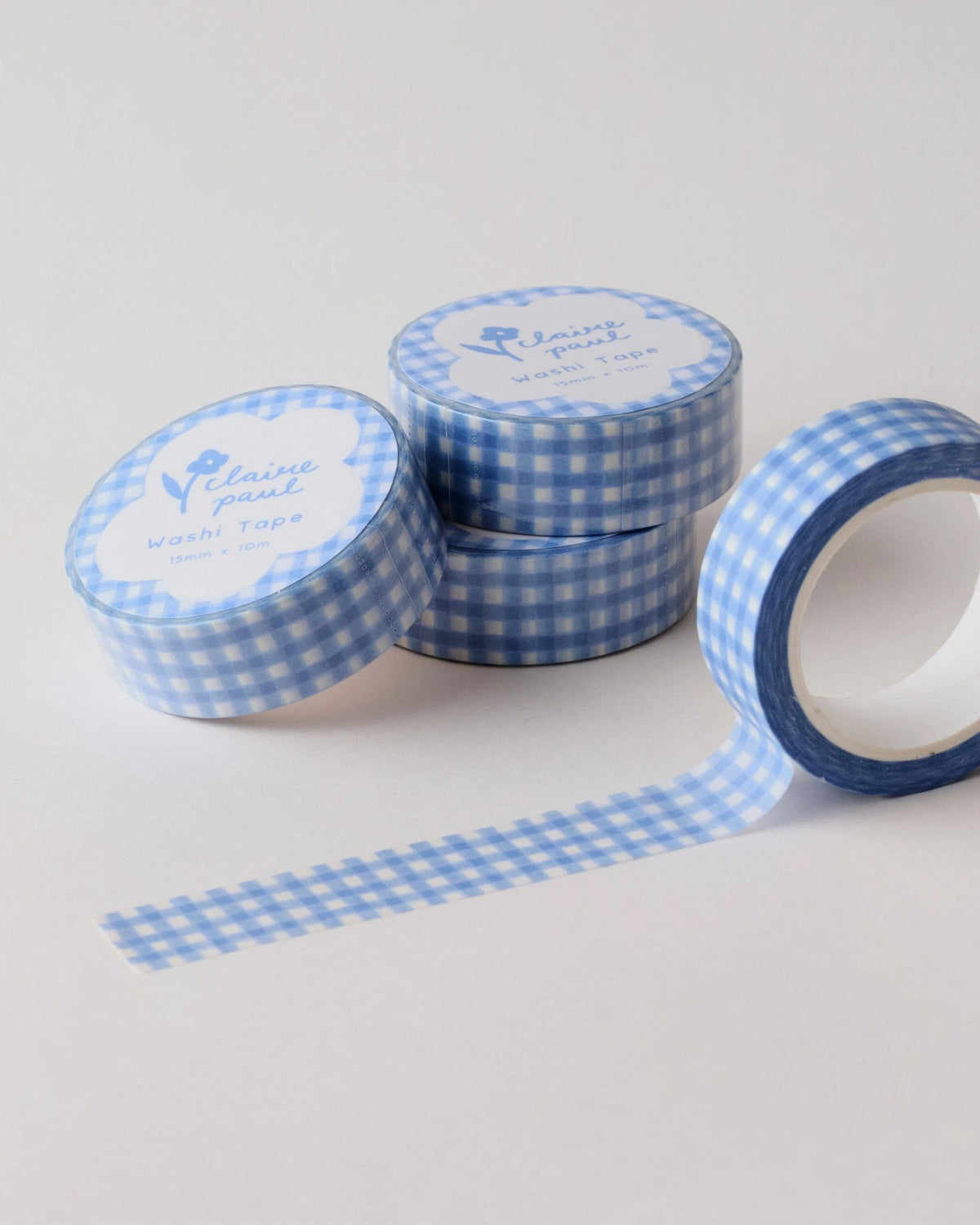 Blue gingham washi tape