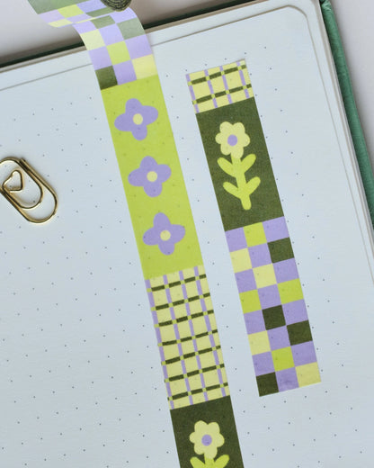 Flower patch washi tape