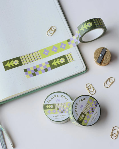 Flower patch washi tape