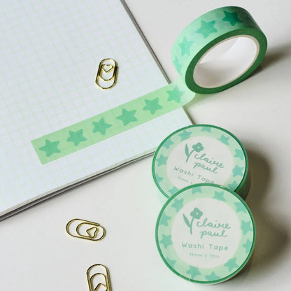 Green Stars Washi Tape