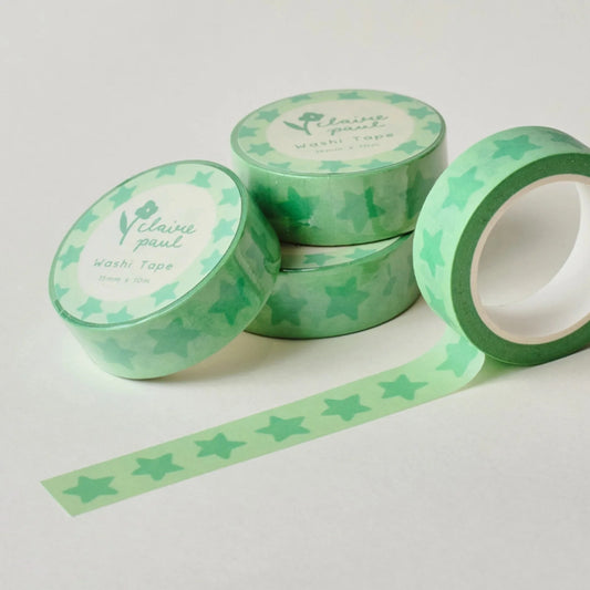 Green Stars Washi Tape