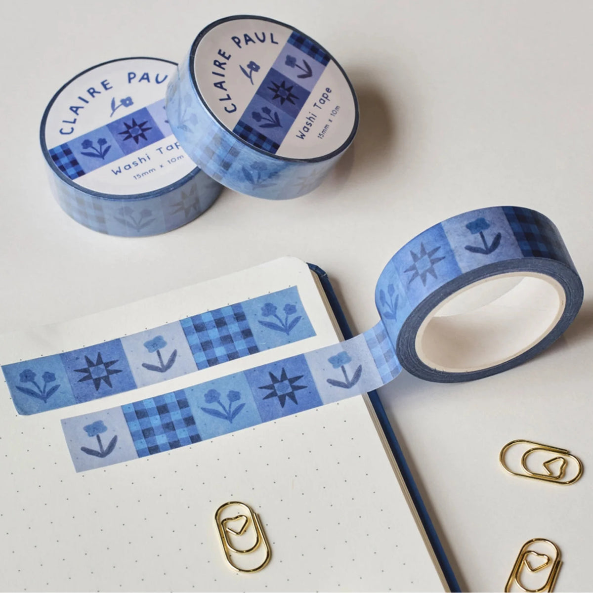 Inky Floral Washi Tape