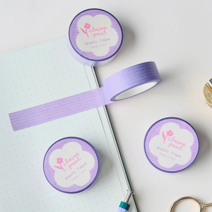 Purple Grid Washi Tape