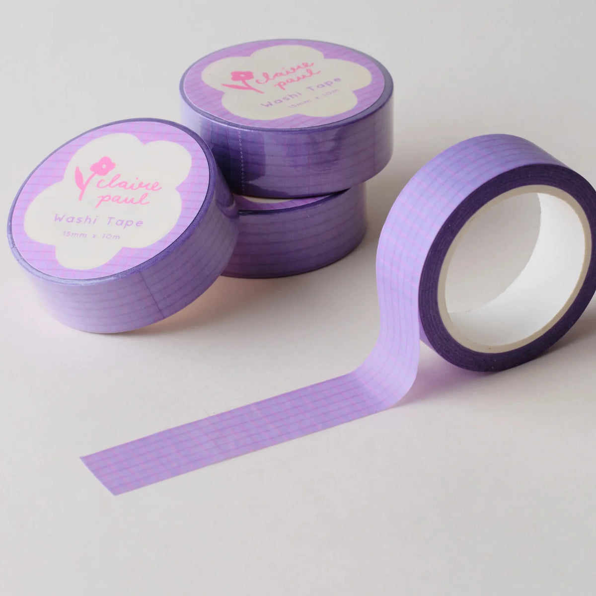 Purple Grid Washi Tape