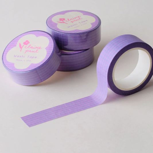 Purple Grid Washi Tape