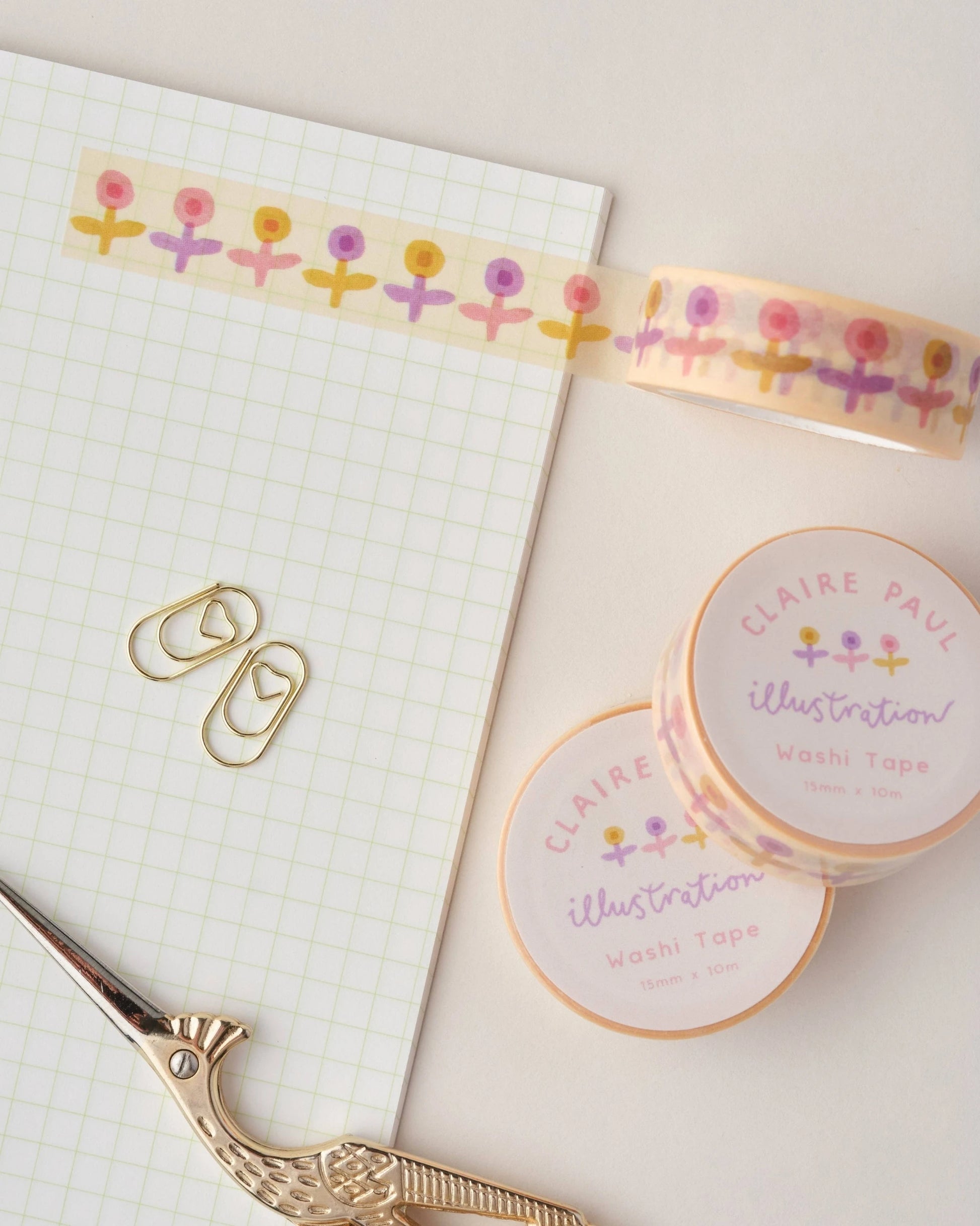 Pastel buds washi tape