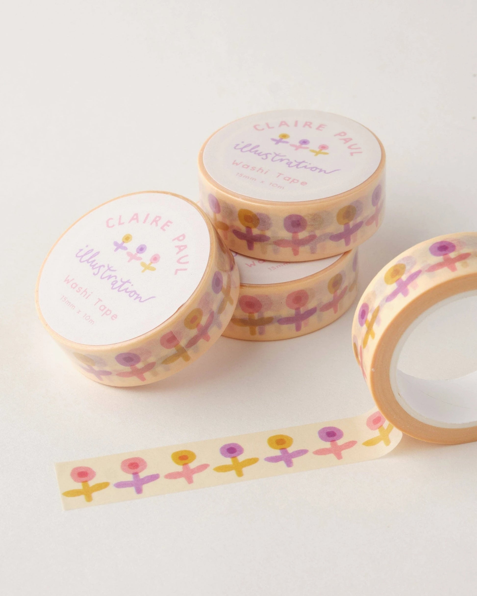 Pastel buds washi tape