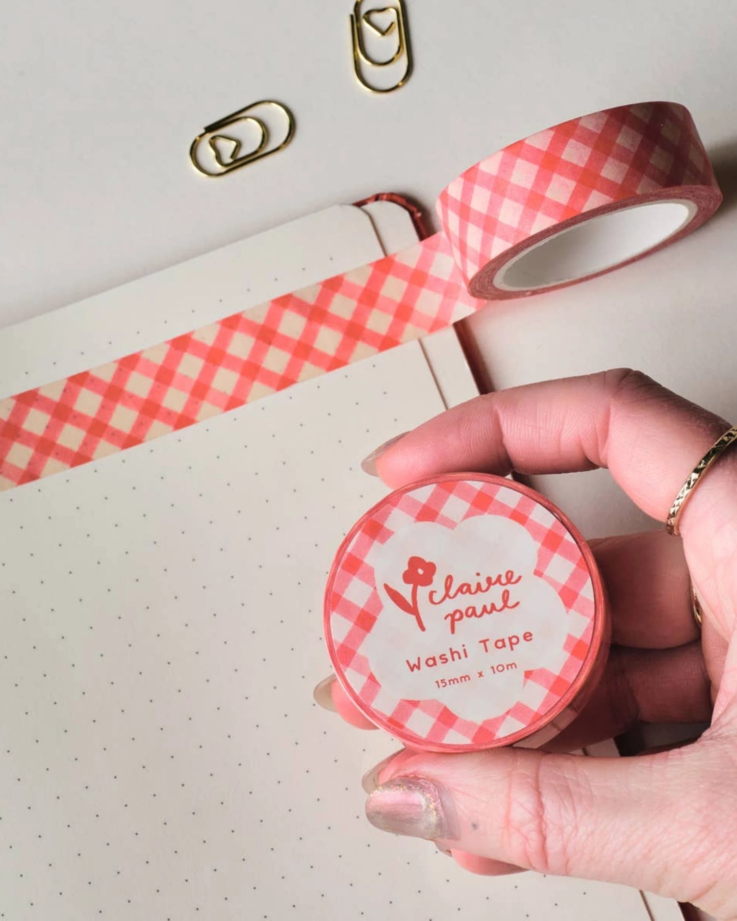 Red gingham washi tape