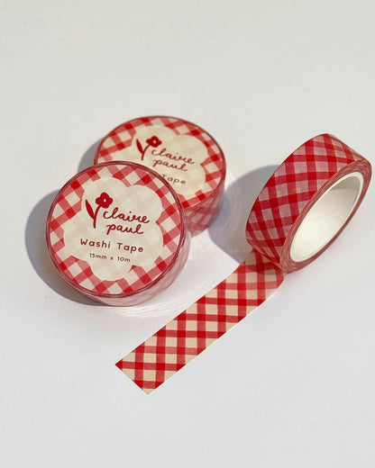 Red gingham washi tape