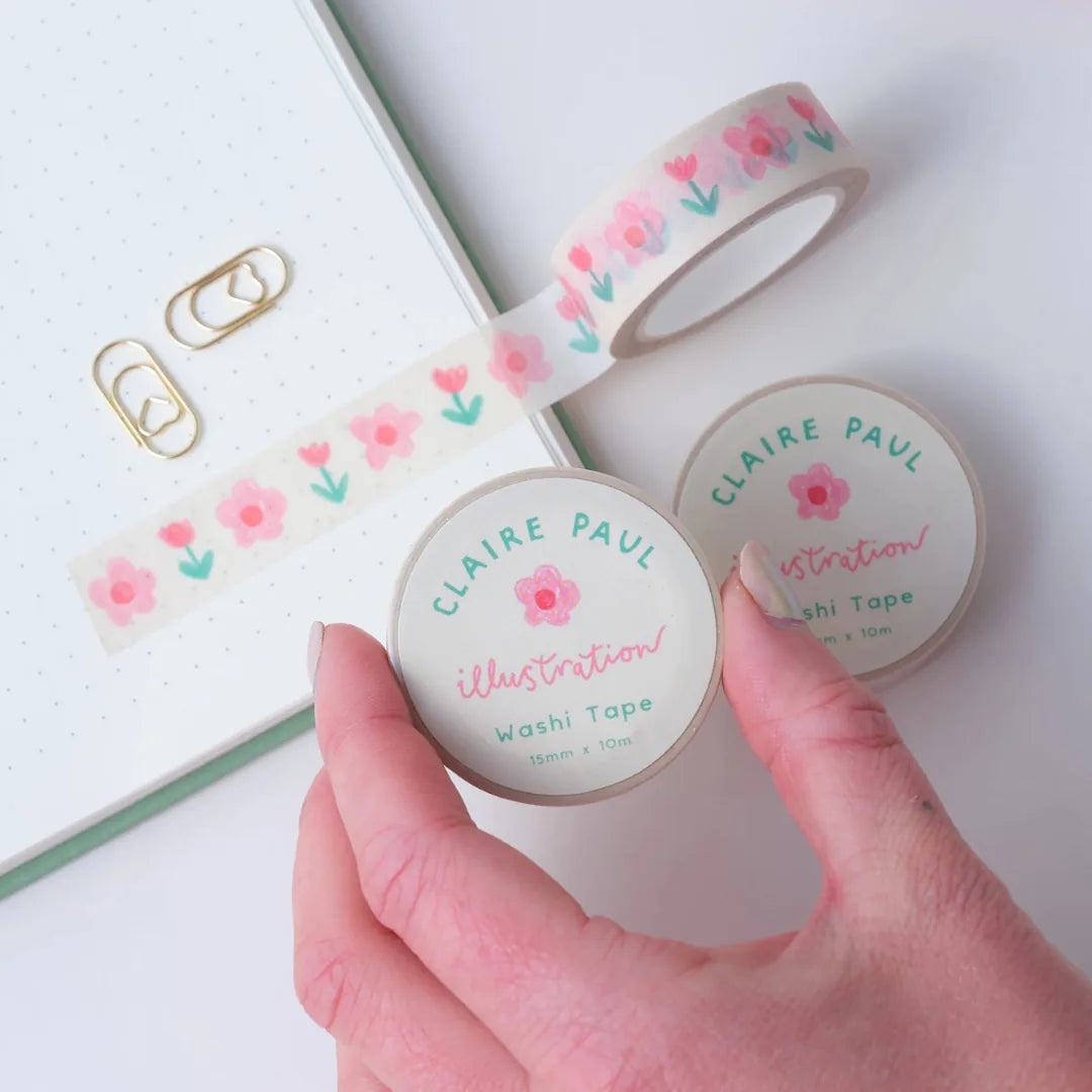 Tulip and Daisies Washi Tape