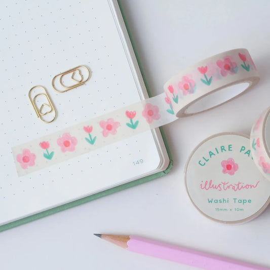 Tulip and Daisies Washi Tape