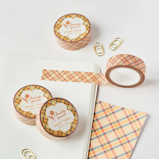 Yellow Check Washi Tape