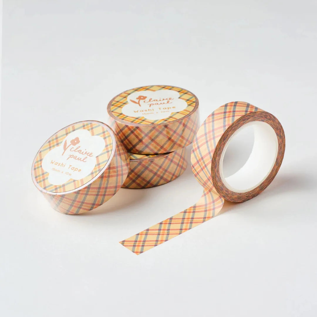 Yellow Check Washi Tape