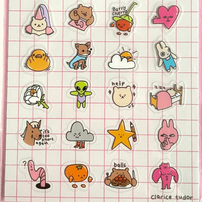 More Small Guys Sticker Sheet