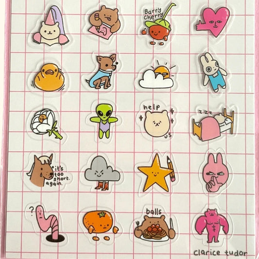 More Small Guys Sticker Sheet