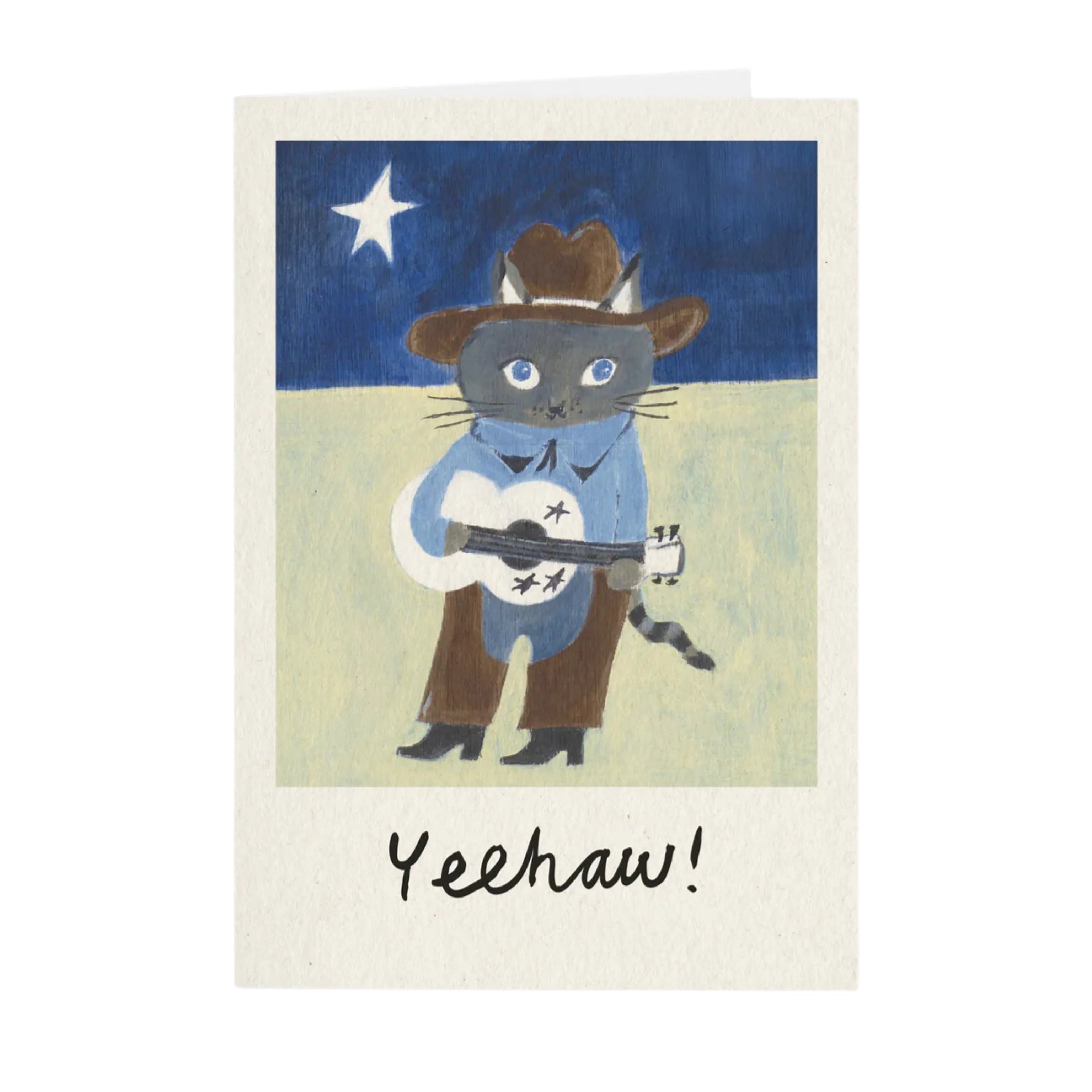 Funny Cat Card – Yeehaw Cowboy Cat by Studio Boketto