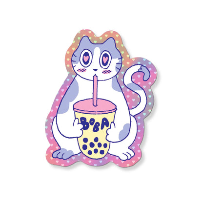 Boba Cat Sticker