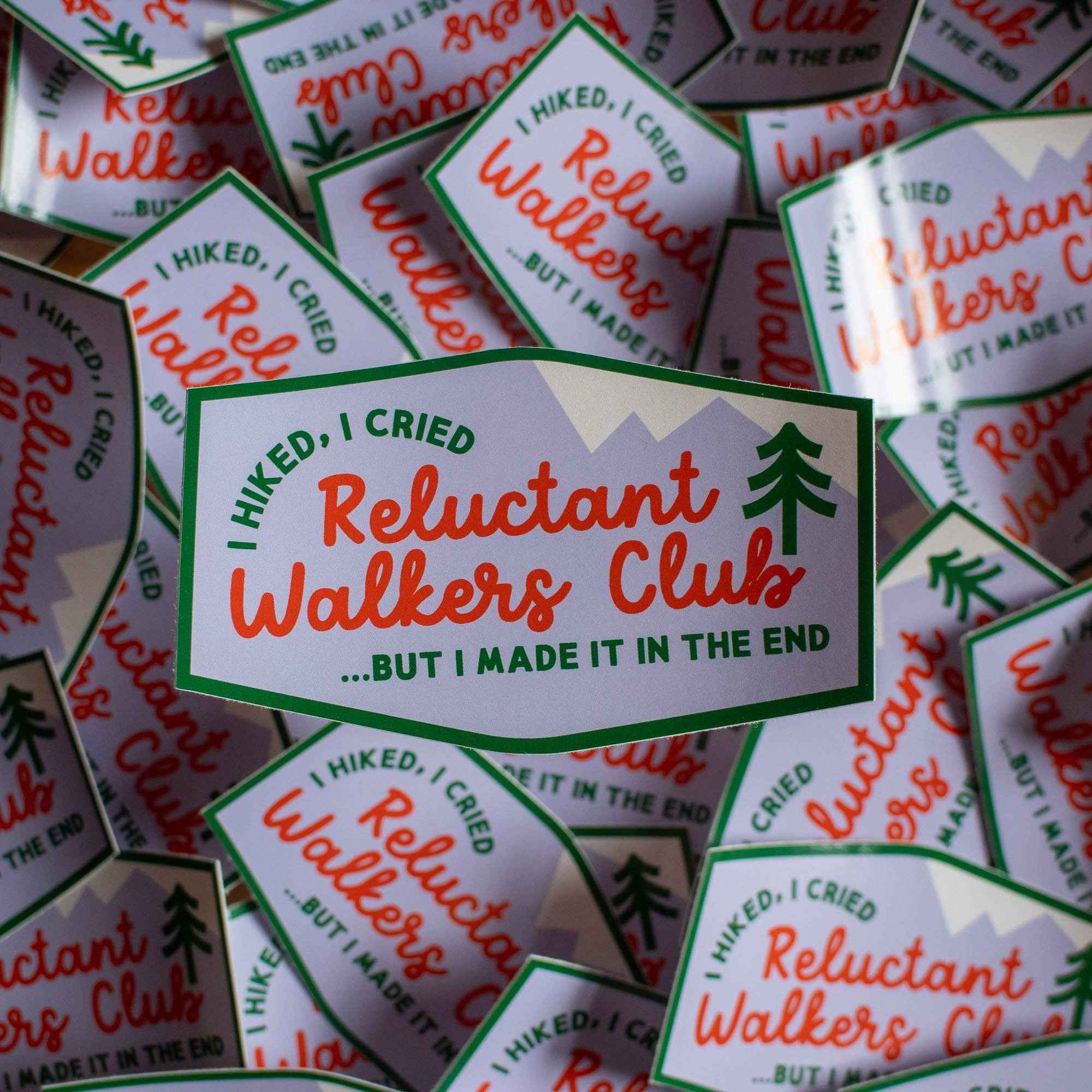 Reluctant Walkers Club vinyl sticker UK