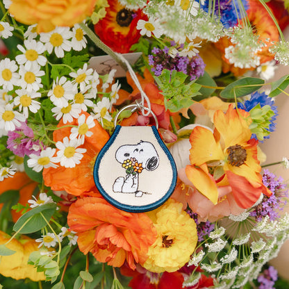 Snoopy Flower Bouquet Patch Keyring