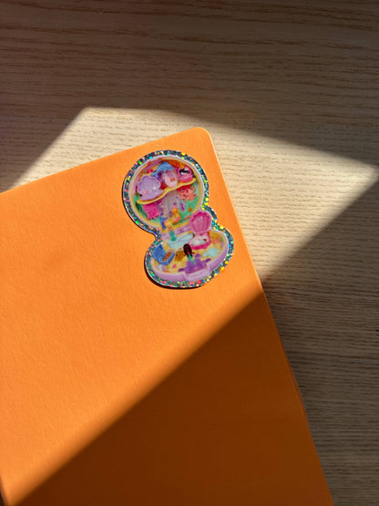Polly Pocket Mermaid Glitter Vinyl Sticker